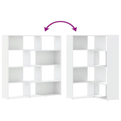 Bokhylla Vit hörn 4 hyllplan 85x85x140 cm