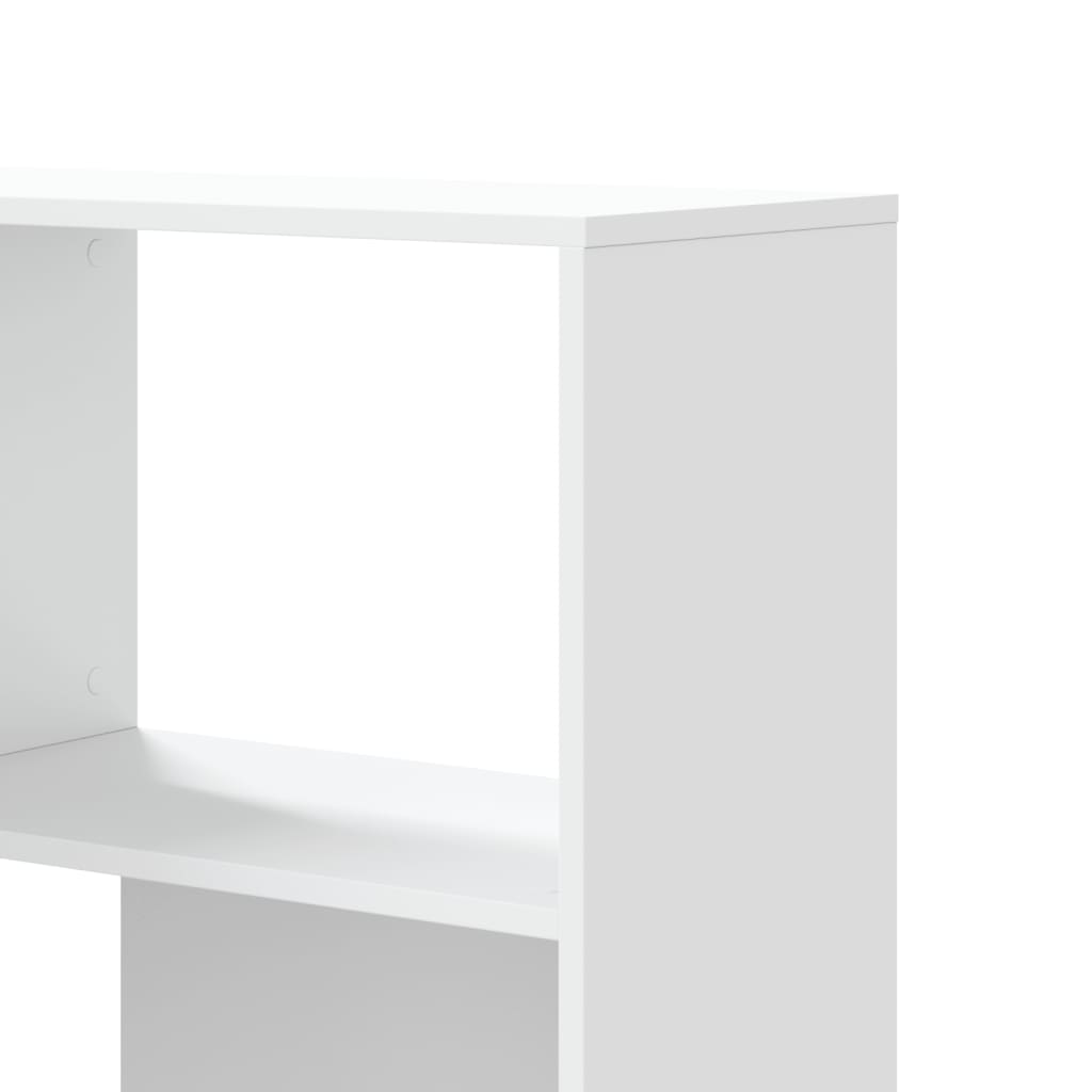 Bokhylla Vit hörn 4 hyllplan 85x85x140 cm