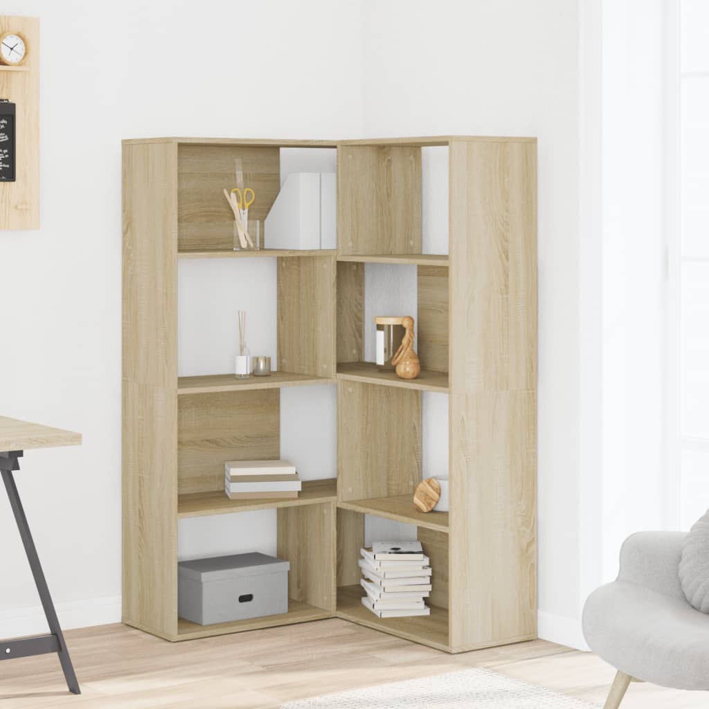 Bokhylla Sonoma Ek hörn 4 hyllplan 85x85x140 cm
