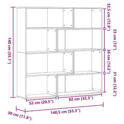Bokhylla Sonoma Ek hörn 4 hyllplan 85x85x140 cm