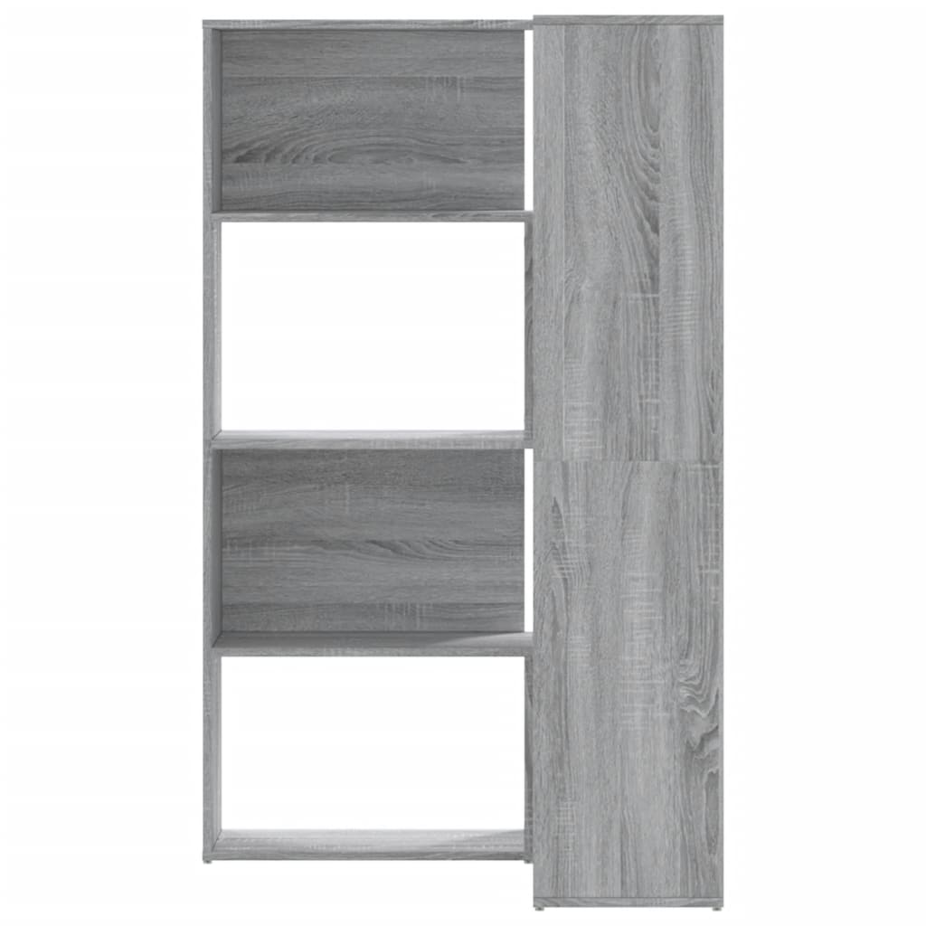 Bokhylla Sonoma Grå hörn 4 hyllplan 85x85x140cm