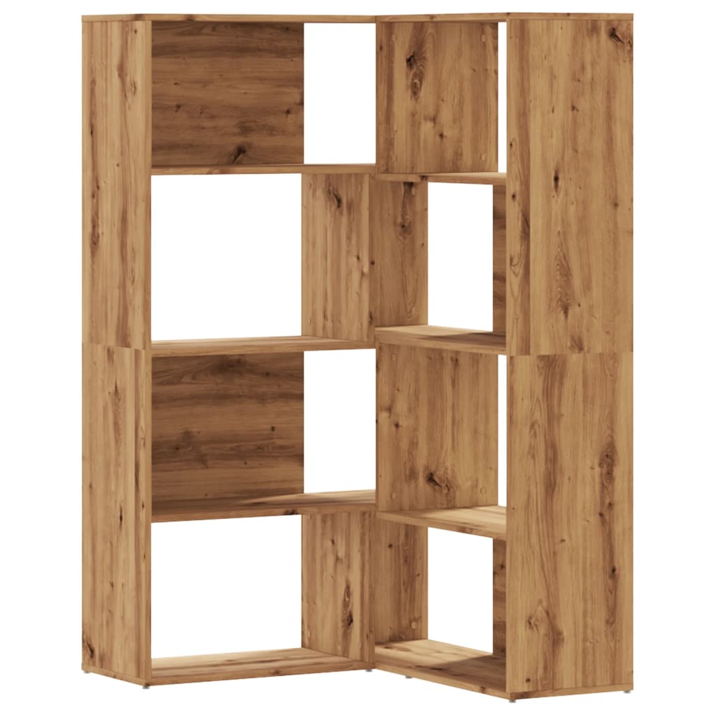 Bokhylla Artisan Ek hörn 4 hyllplan 85x85x140 cm