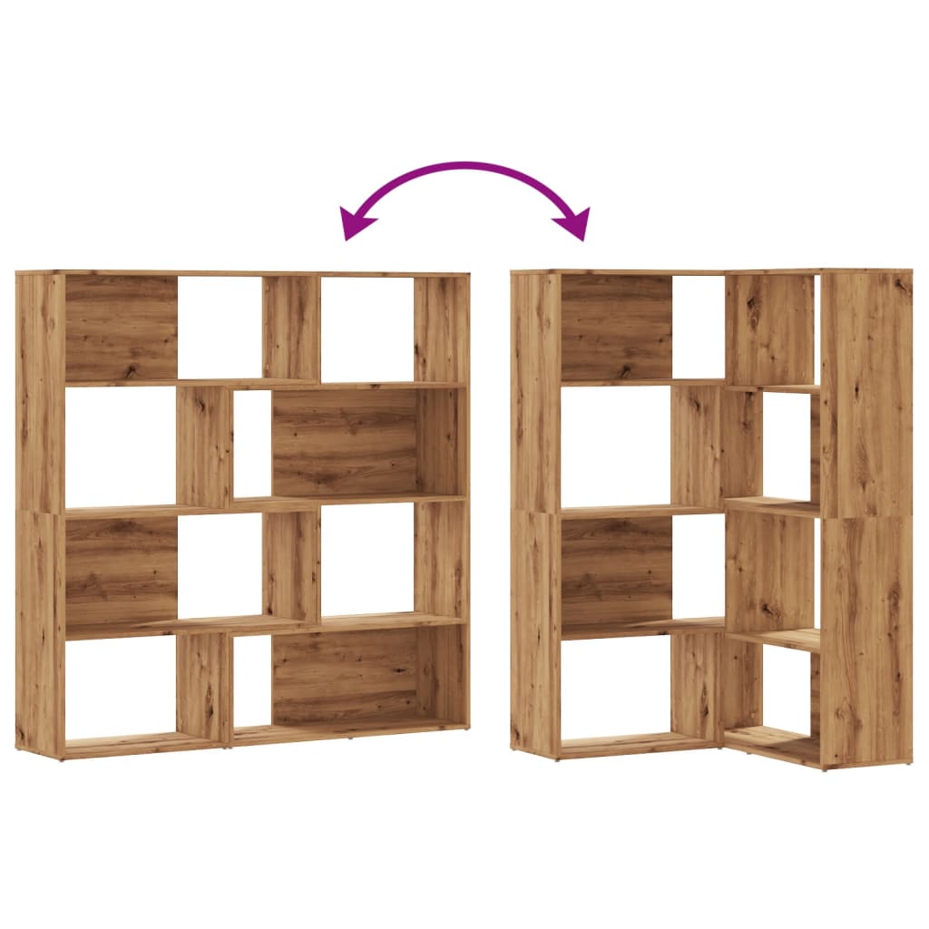 Bokhylla Artisan Ek hörn 4 hyllplan 85x85x140 cm