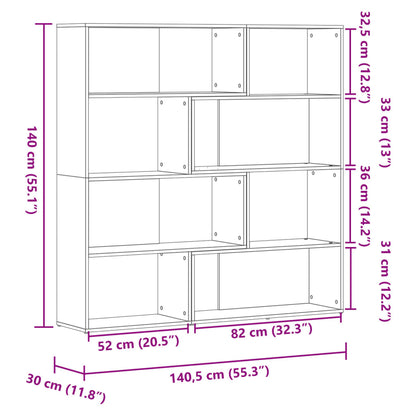 Bokhylla Artisan Ek hörn 4 hyllplan 85x85x140 cm