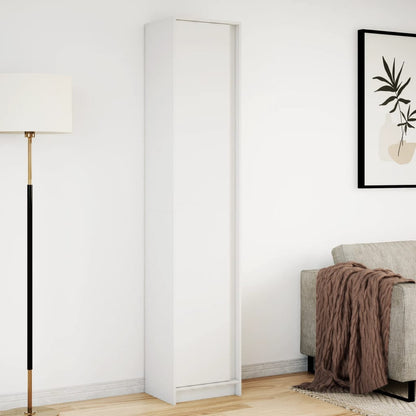 Skåp Vit LEDs 41,5x32,5x200 cm