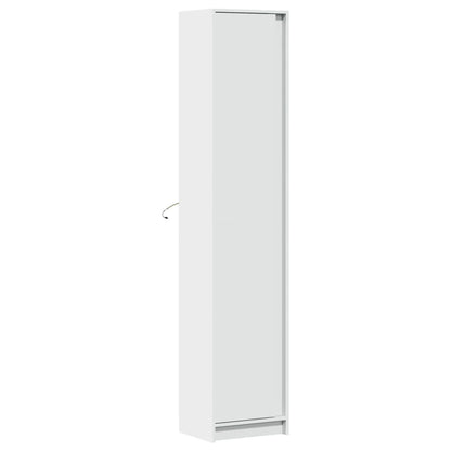 Skåp Vit LEDs 41,5x32,5x200 cm