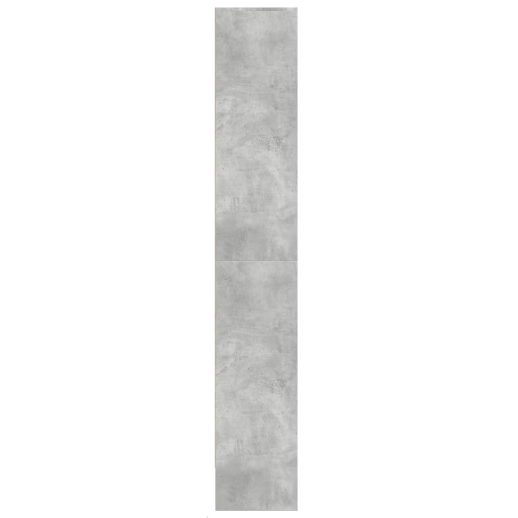 Skåp Betonggrå LEDs 69x32,5x200 cm