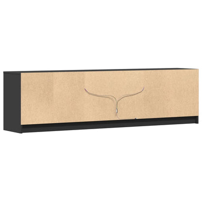 TV-Möbel Svart TV-Bänk LED 180x34x50 cm