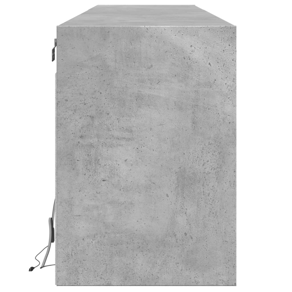 TV-Möbel Betonggrå TV-Bänk LED 180x31x45 cm