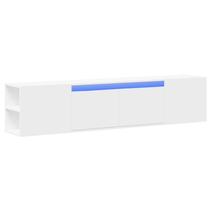 TV-Möbel Vit TV-Bänk LED 180x31x39,5 cm