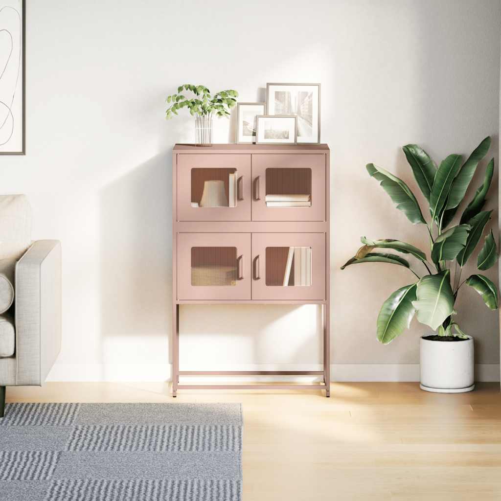 Skåp DIV. rosa 68x39x107 cm stål