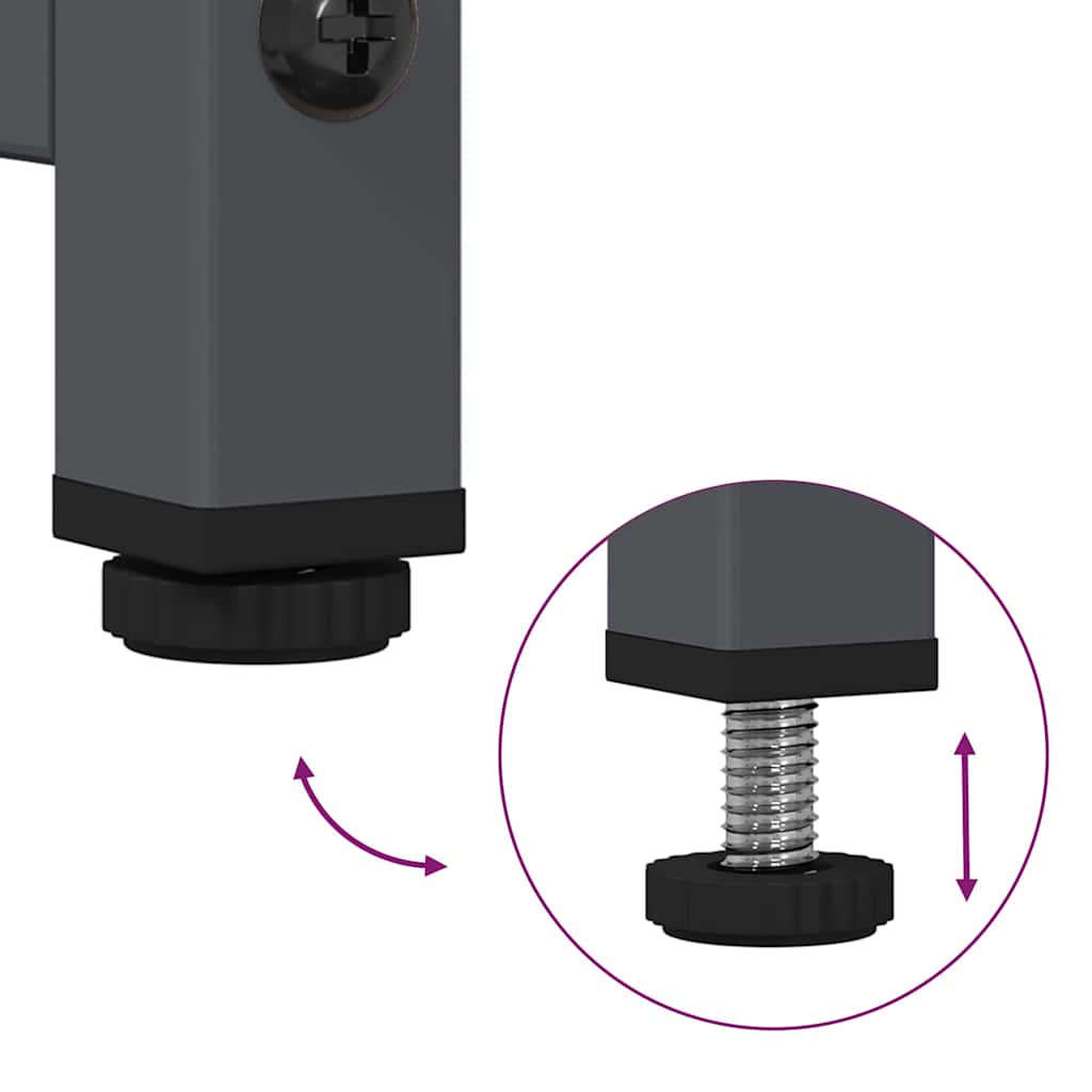 Skåp DIV. antracit 68x39x107 cm stål