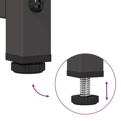 Skåp DIV. Svart 68x39x123 cm stål
