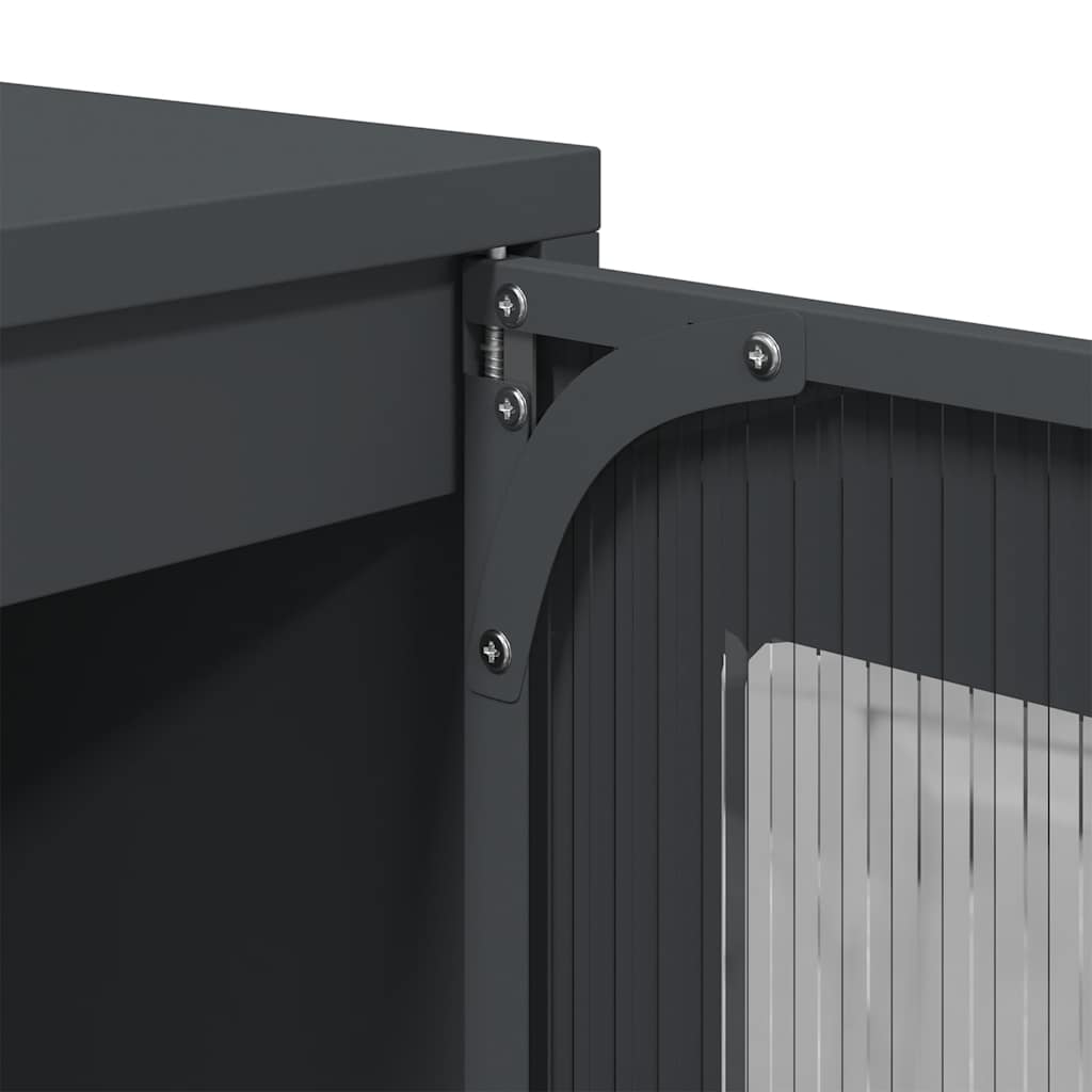 Skåp DIV. antracit 68x39x123 cm stål