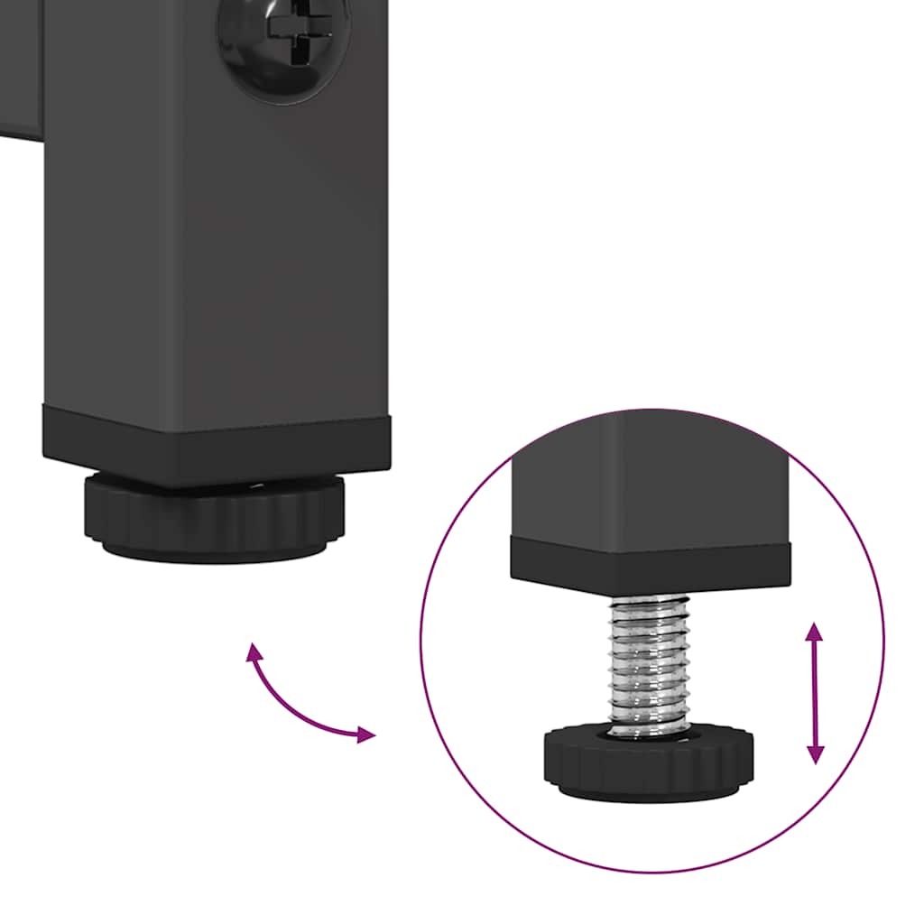 Skåp DIV. Svart 68x39x123 cm stål