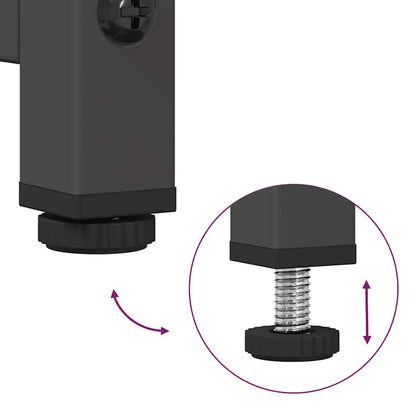 Skåp DIV. Svart 68x39x123 cm stål