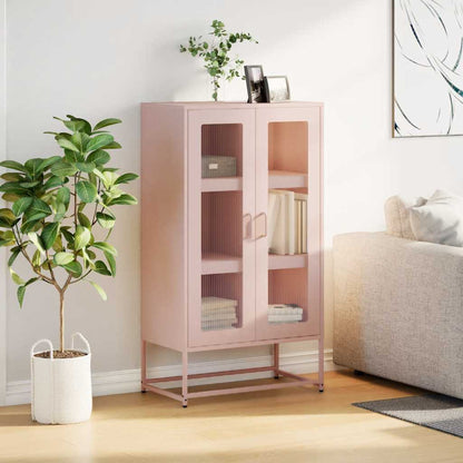 Skåp DIV. rosa 68x39x123 cm stål
