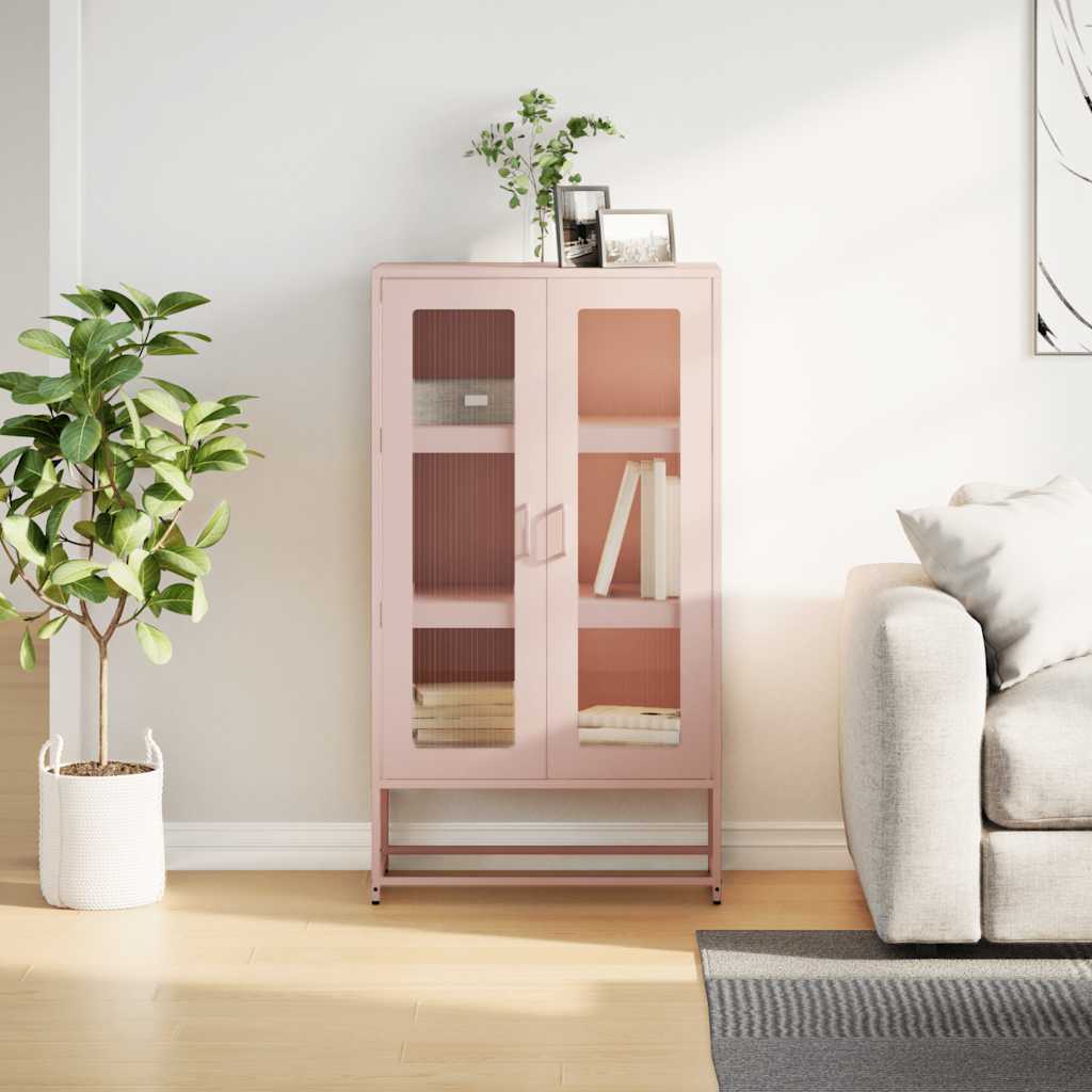 Skåp DIV. rosa 68x39x123 cm stål