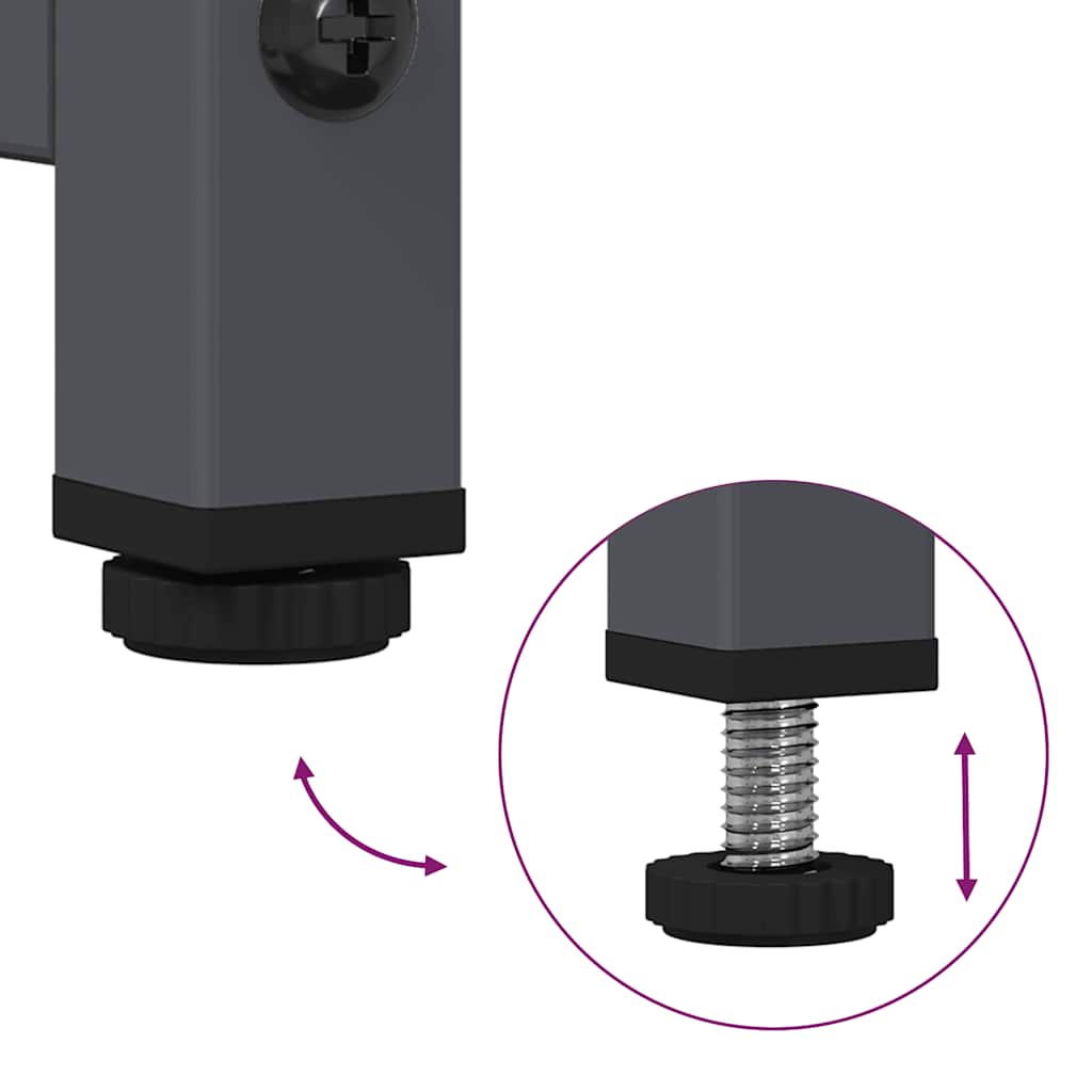 Skåp DIV. antracit 68x39x123 cm stål