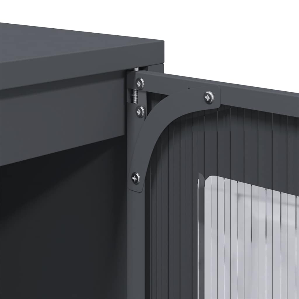 Skåp DIV. antracit 68x39x123 cm stål