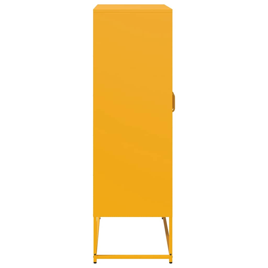 Skåp DIV. Senapsgul 68x39x123 cm stål