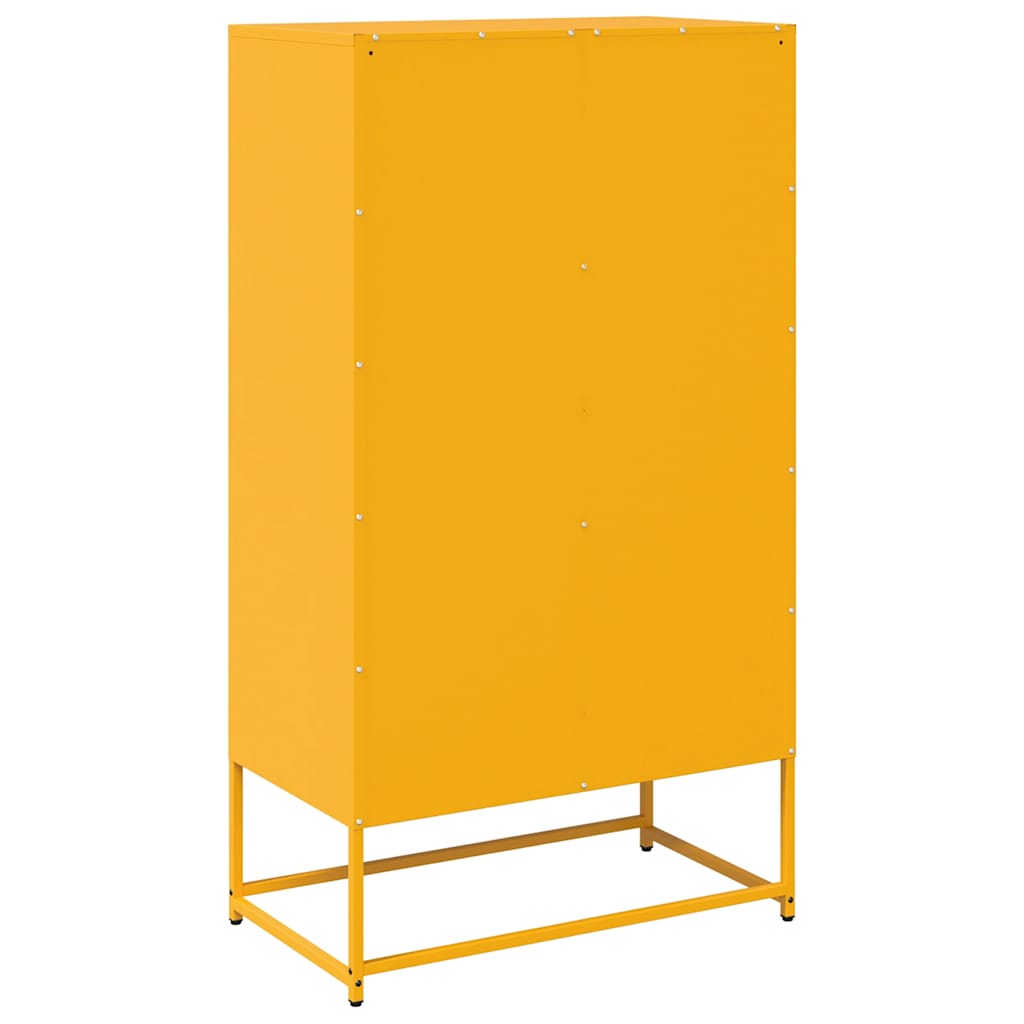 Skåp DIV. Senapsgul 68x39x123 cm stål
