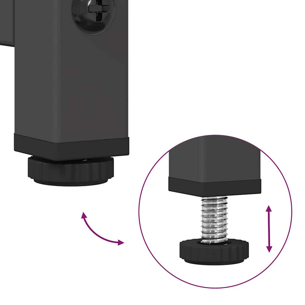 Skåp DIV. Svart 68x39x111,5 cm stål