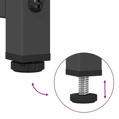 Skåp DIV. Svart 68x39x111,5 cm stål