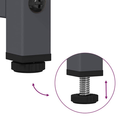 Skåp DIV. antracit 68x39x111,5 cm stål
