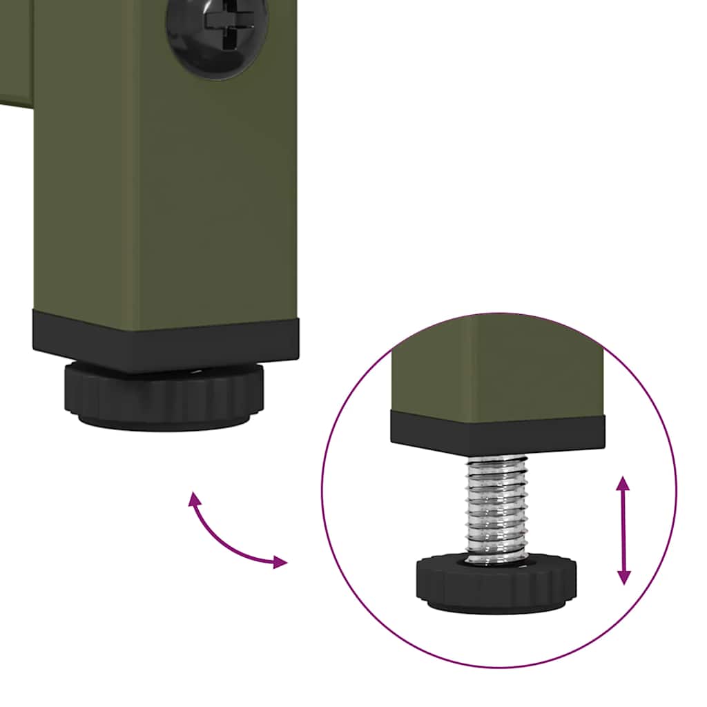 Skåp DIV. olivgrön 68x39 x111,5 cm stål