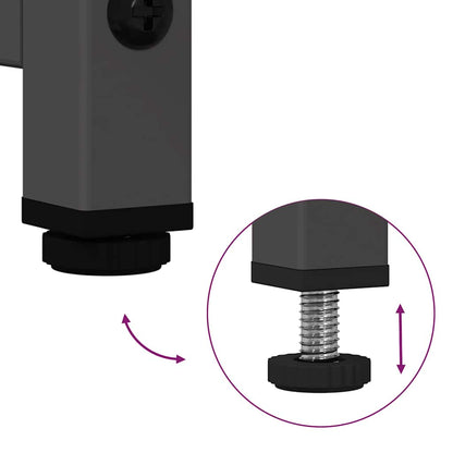 Skåp DIV. Svart 68x39x123 cm stål