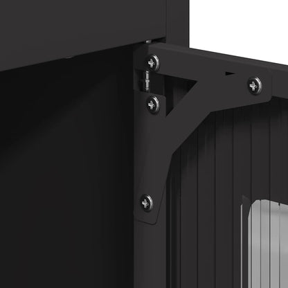 Skåp DIV. Svart 68x39x123 cm stål