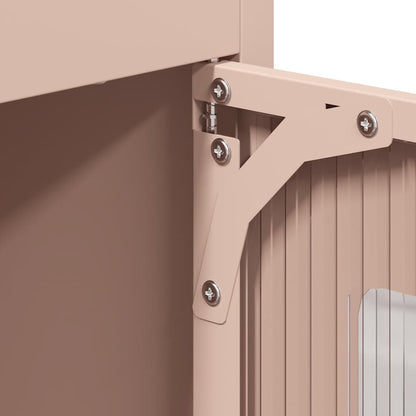 Skåp DIV. rosa 68x39x123 cm stål