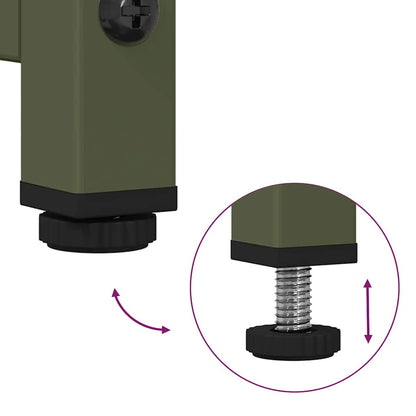 Skåp DIV. olivgrön 68x39x123 cm stål