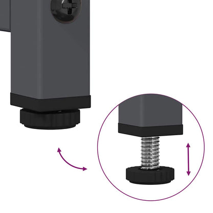 Skåp DIV. antracit 68x39x107 cm stål