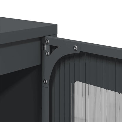 Skåp DIV. antracit 36x39x123 cm kallvalsat stål