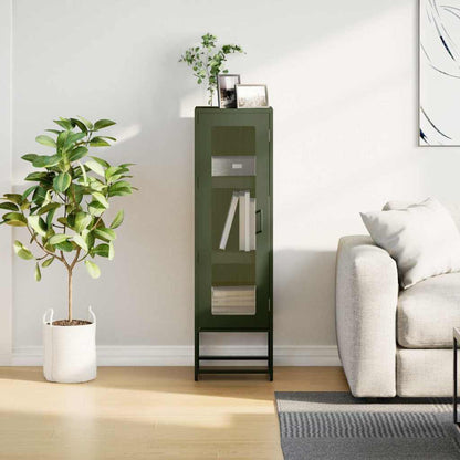 Skåp DIV. olivgrön 36x39x123 cm kallvalsat stål