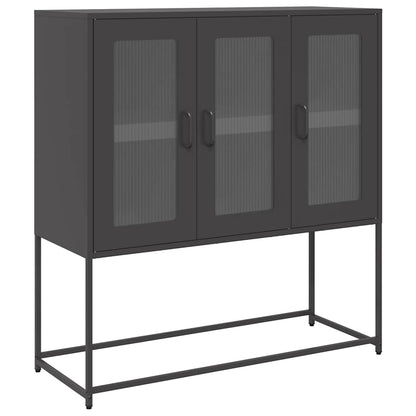 Skåp DIV. Svart 100,5x39x107 cm kallvalsat stål