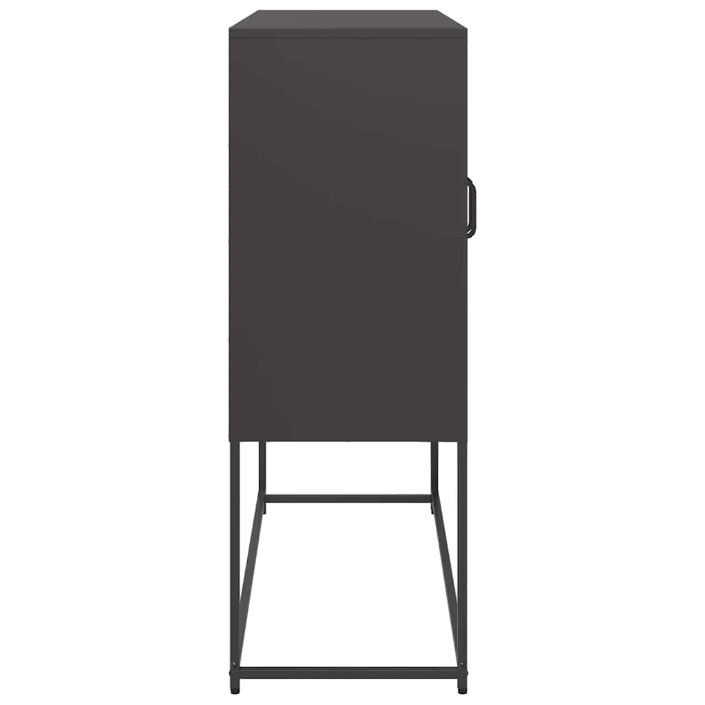 Skåp DIV. Svart 100,5x39x107 cm kallvalsat stål