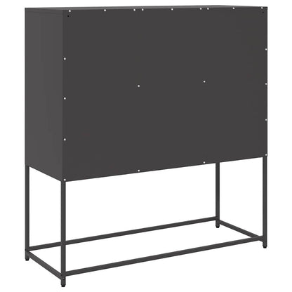 Skåp DIV. Svart 100,5x39x107 cm kallvalsat stål