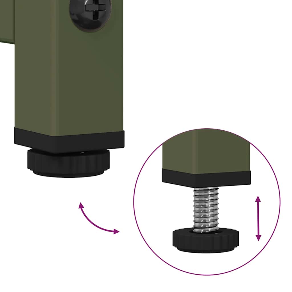 Skänk DIV. olivgrön 100,5x39x107 cm kallvalsat stål