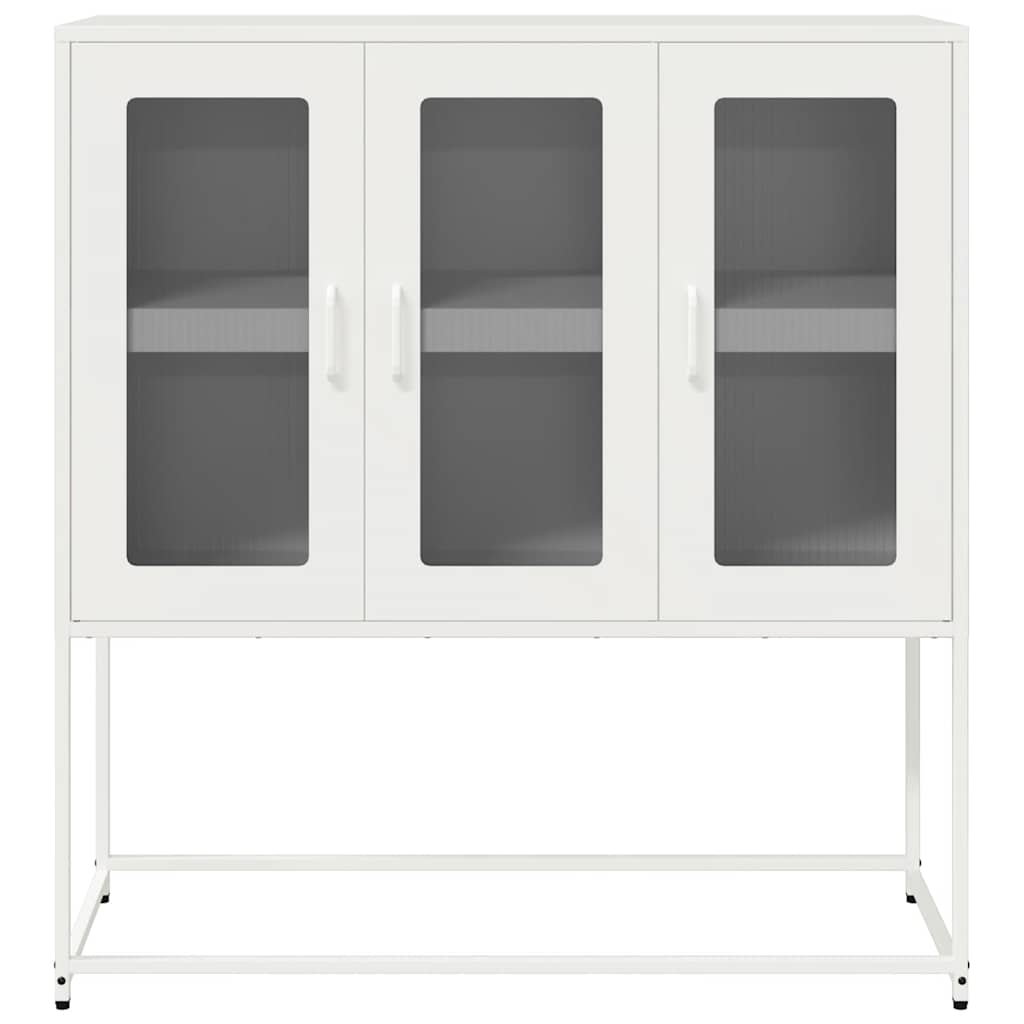 Skåp DIV. Vit 100,5x39x107 cm kallvalsat stål