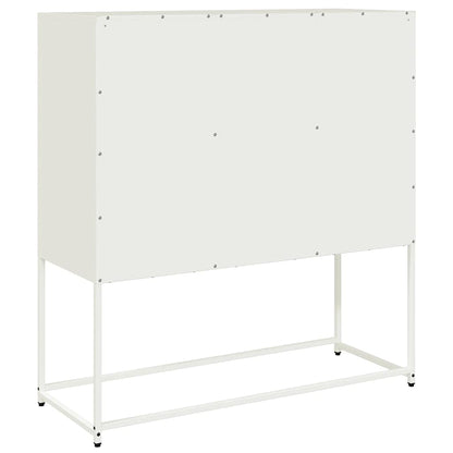 Skåp DIV. Vit 100,5x39x107 cm kallvalsat stål