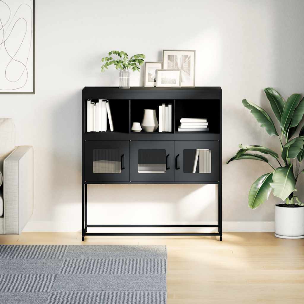 Skåp DIV. antracit 100,5x39x107 cm kallvalsat stål