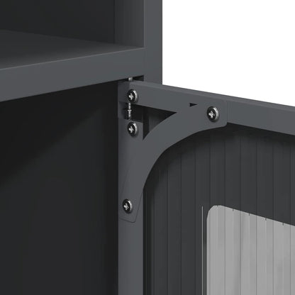 Skåp DIV. antracit 100,5x39x107 cm kallvalsat stål