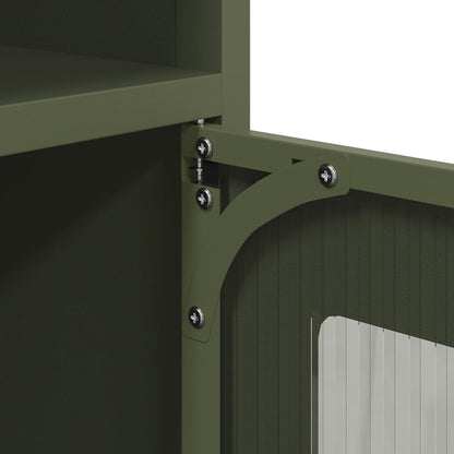 Skänk DIV. olivgrön 100,5x39x107 cm kallvalsat stål