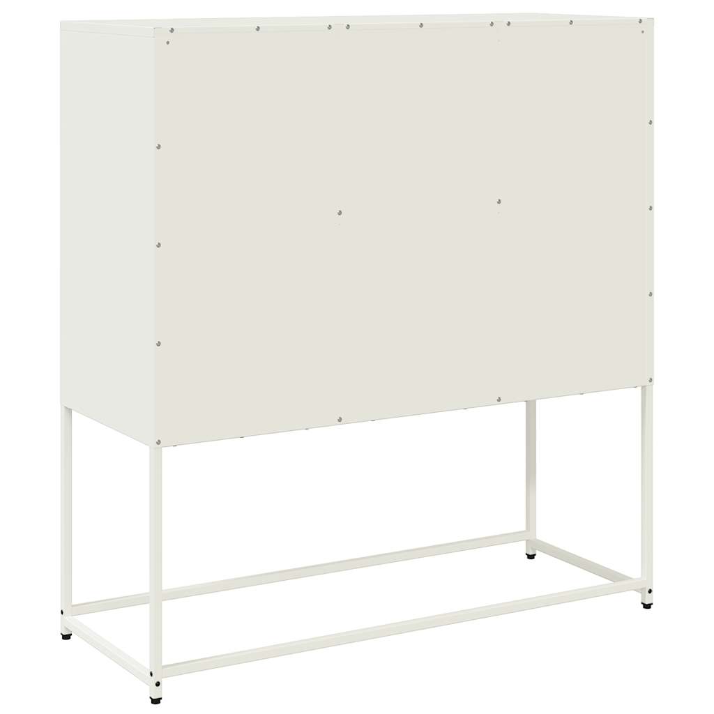 Skåp DIV. Vit 100,5x39x107 cm kallvalsat stål