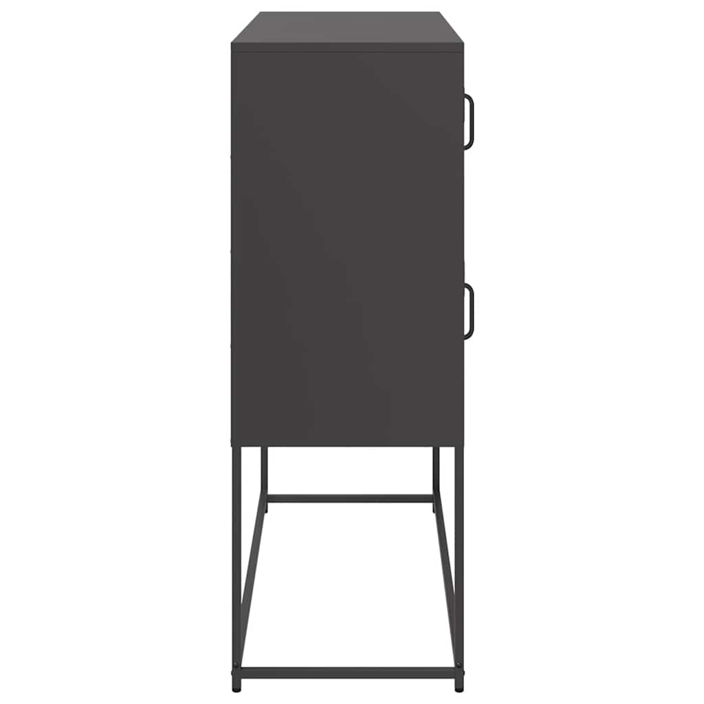 Skåp DIV. Svart 100,5x39x107 cm kallvalsat stål