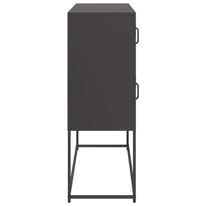 Skåp DIV. Svart 100,5x39x107 cm kallvalsat stål