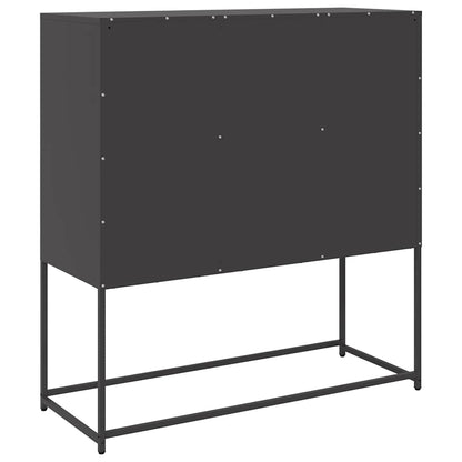 Skåp DIV. Svart 100,5x39x107 cm kallvalsat stål